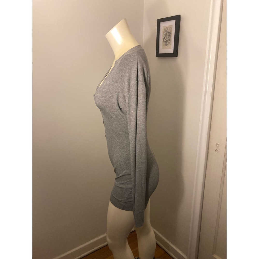 2 Sizes Skims Soft Lounge Button Up Henley Onesie Romper in Heather Gray NWT - Picture 5 of 11
